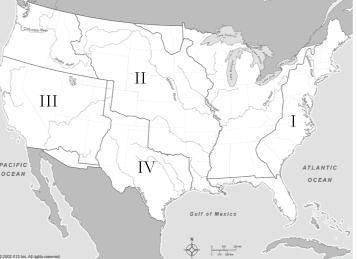 What does area III on the map indicate? A. Northwest Territory B. Mexican Cession C. Texas Annexatio
