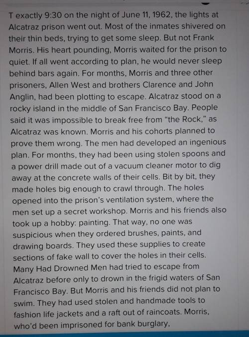 Write in RAFT response According to the article how was Alcatraz different from the other prisons.