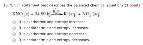 Which statement best describes the balanced chemical equation?