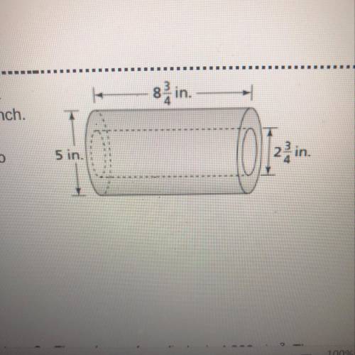 Cylinder shown is a steel tube that weighs 0.2835 pounds per cubic inch the inner part of the tubers