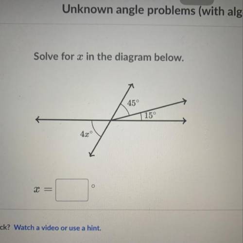 Solve for x. Please help me.