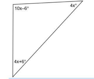Which equation could be used to find the missing interior angle measures of the triangle? Interior i