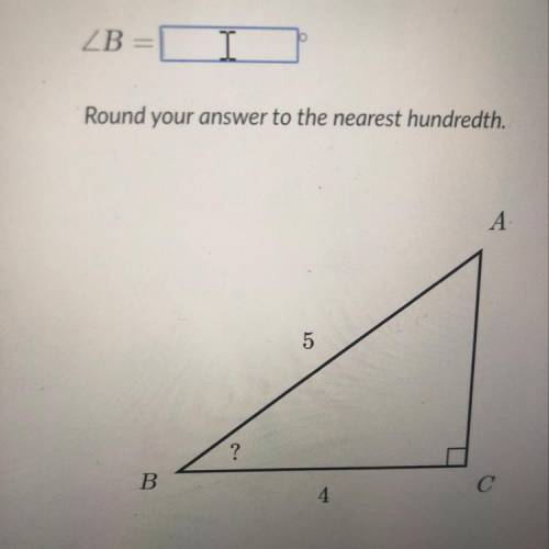ZB= I Round your answer to the nearest hundredth. A 5 ? B