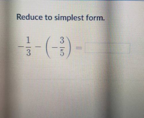 Reduce to simplest form