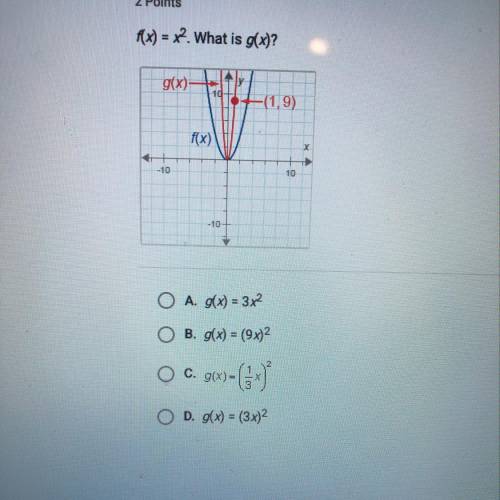 F(x)=x2. What is g(x)?