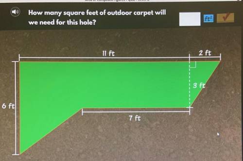 How many square feet of outdoor carpet will we need for this hole?