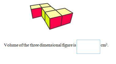 If each cube has 2 cm sides, then what is the volume of the figure?
