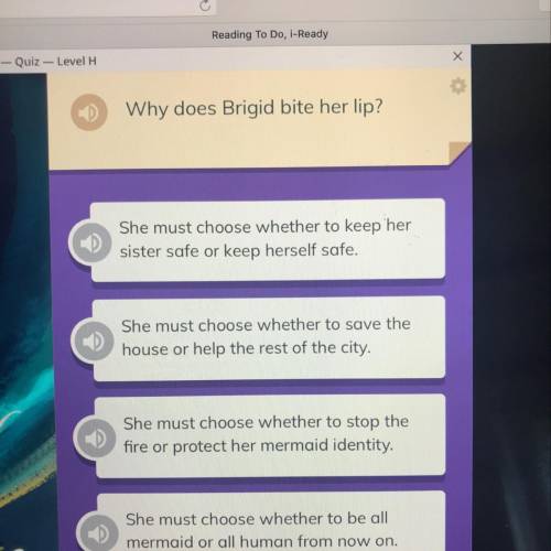 Why does Brigid bite her lip?  PLEASEEEE ANSWERRR (76 points)