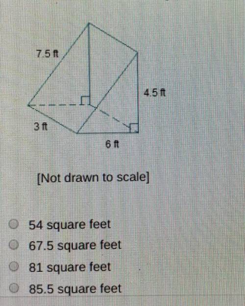 What is the surface area of the triangular prism ? plz I need this fast