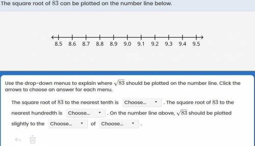 37 points! The square root of 83 can be plotted on the number line below.