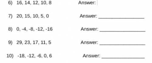 (Please help :) Look at the sequence of numbers in each question and write the expression using n (