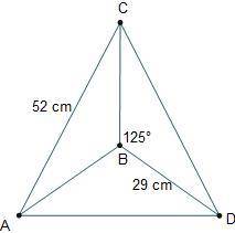 Triangle A C D is shown. Point B is near the center of the triangle. Angle A C D is bisected by lin