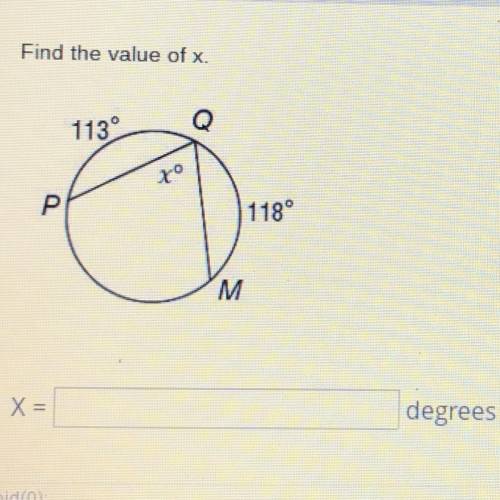 Find the value of x. (Circles)