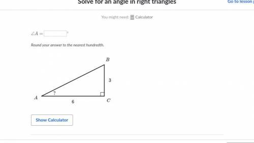 Solve for an angle in right triangles Pretty please help!