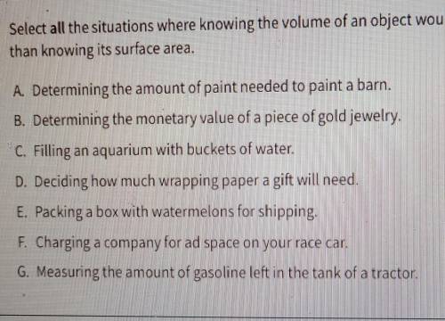 Distinguishing between Volume and Surface AreaDirections: Find the surface area or volume of these