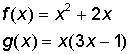 Which table correctly represents these functions?