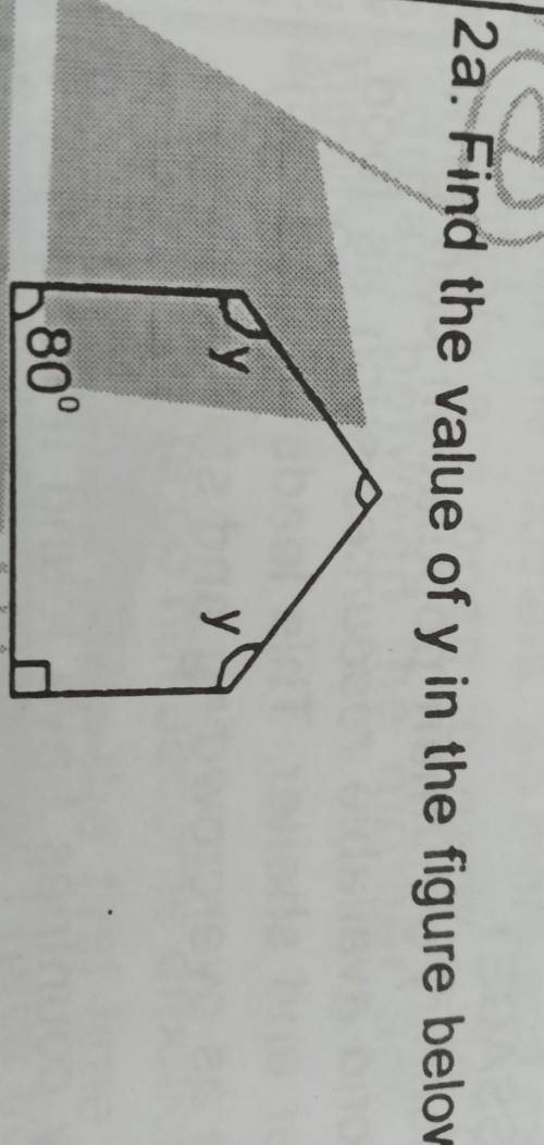 Find the value of y in the figure above.......please step by step explanation
