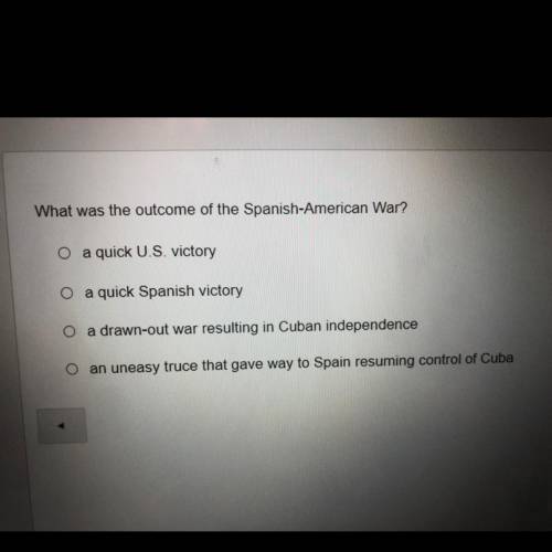 What was one of the outcome of the Spanish American war?