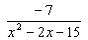What are the excluded values?
0 and 15
3 and -5
-3 and 5