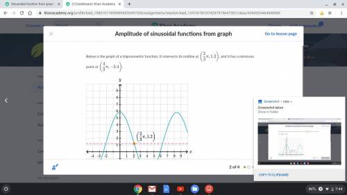 What is the amplitude ? How do I find it? do I add 1.2 to (-3.4) then divide? Thank you in advance