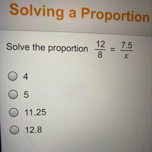 I need help to solve this proportion