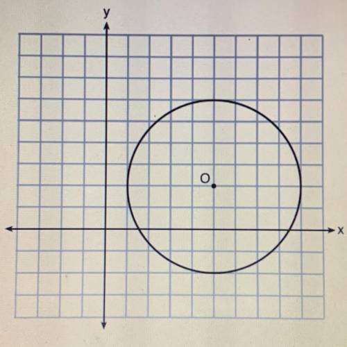 What is an equation of circle O shown in the graph below?

(1) x2 + 10x + y2 + 4y = -13
(2) x2 - 1