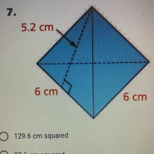 What is the surface area of the pyramid.