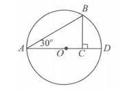 The circle in the figure has center O and radius 10. If BC is perpendicular to AD, what is the leng