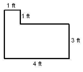 What is the area of this figure?
A.3 ft2
B.4 ft2
C.9 ft2
D.13 ft2