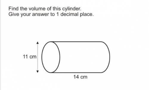 Find the volume of this cylinder. Give your answer to one decimal place.