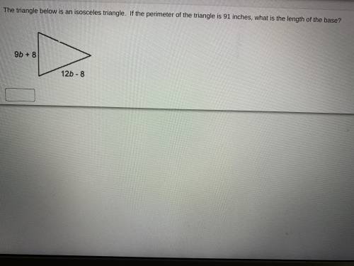 PLZ HELP ASAP WILL GIVE BRAINLIEST- If the perimeter of the triangle is 91 inches, what is the leng