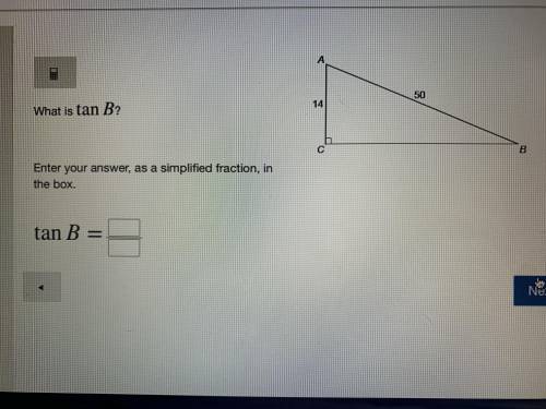What is tan B enter your answer as a simplified fraction in the box
