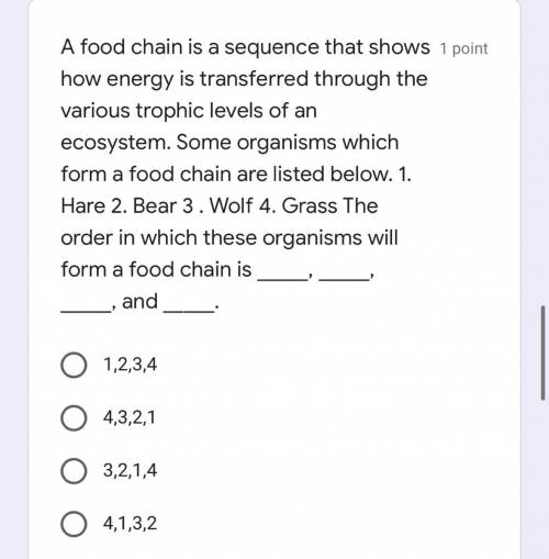 If you’re good at food chains for bio 20 please help!
