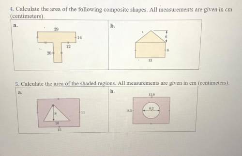 Please answer both 4 and 5 if possible
HS geometry