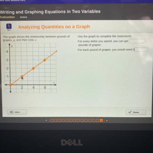 Analyzing quantities on a graph