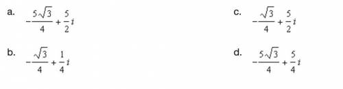 Express the complex number 5/2(cos150° + i sin150°) in standard a + bi form.