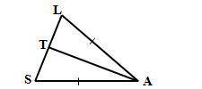 Solve the following problems:

Given:△SAL, SA = LA
AT − ∠bisector
Prove: m∠L = m∠S