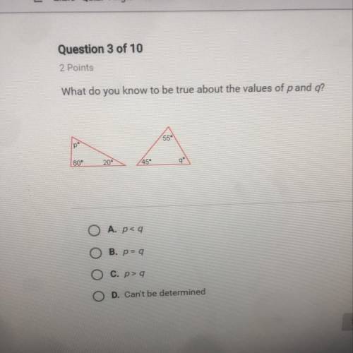 What do you know to be true about the values p and q