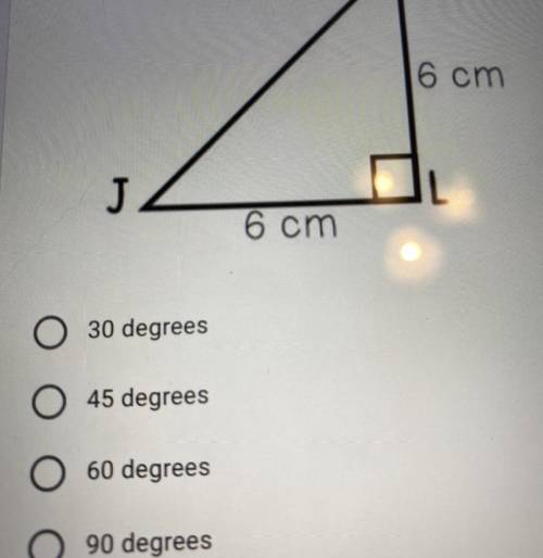 What is the measurement of Angle J?*