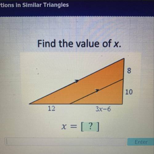 Find the value of x.
Please help