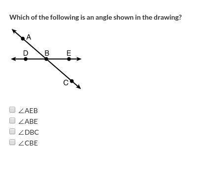 Which of the following is an angle shown in the drawing?

Will mark as brainliest if correct. Plea
