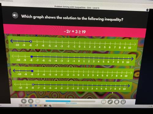 -2r + 3 greater then or equal to 19