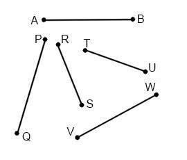 Which of the following line segments is longer than AB?
