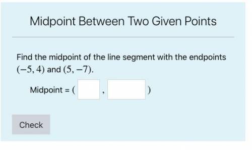 Find the midpoint of the line segment