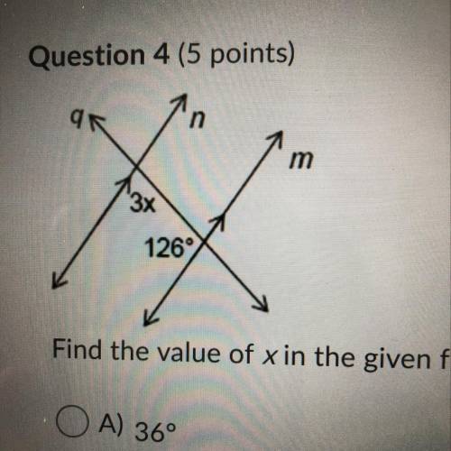 Find the value of x in the given figure using parallel lines