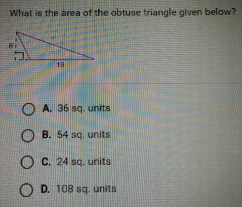 What is the area of the obtuse triangle given below?
