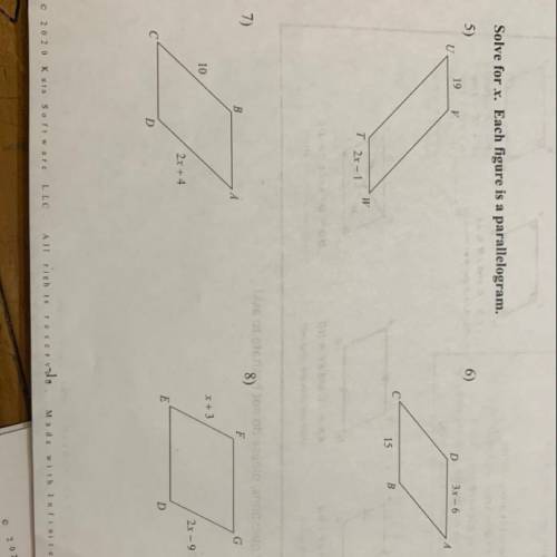 Parallelograms help please !