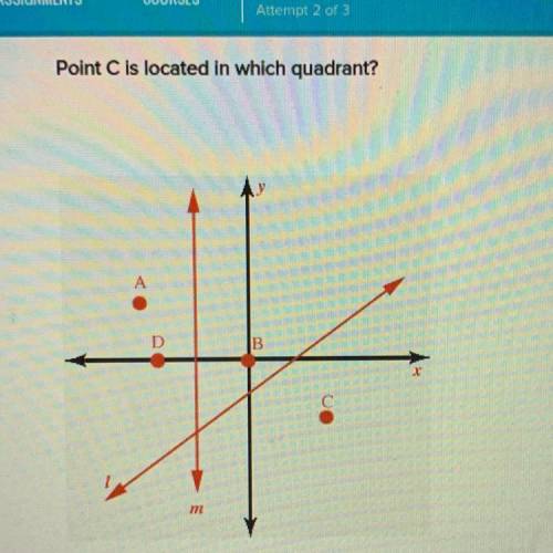 Point C is located in which quadrant?
01
Om