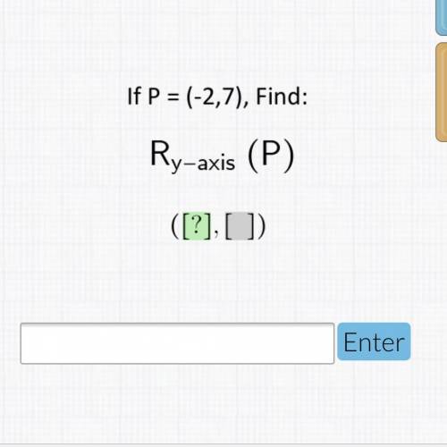 If p=(-2,7), Find, Ry-axis(p). Please help me. 25 points