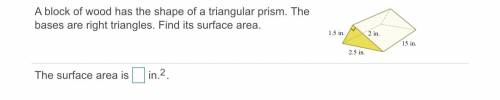 Surface area, will mark brainliest.